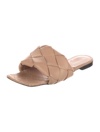 Bottega Veneta Intrecciato Weave Leather Slides
