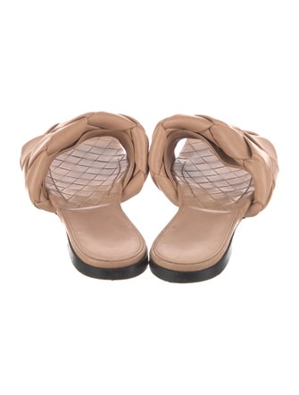 Bottega Veneta Intrecciato Weave Leather Slides