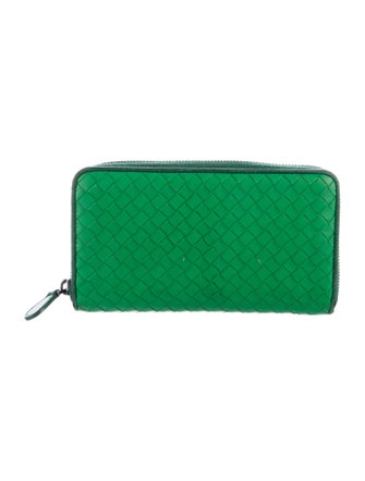Bottega Veneta Intrecciato Weave Leather Continental Wallet