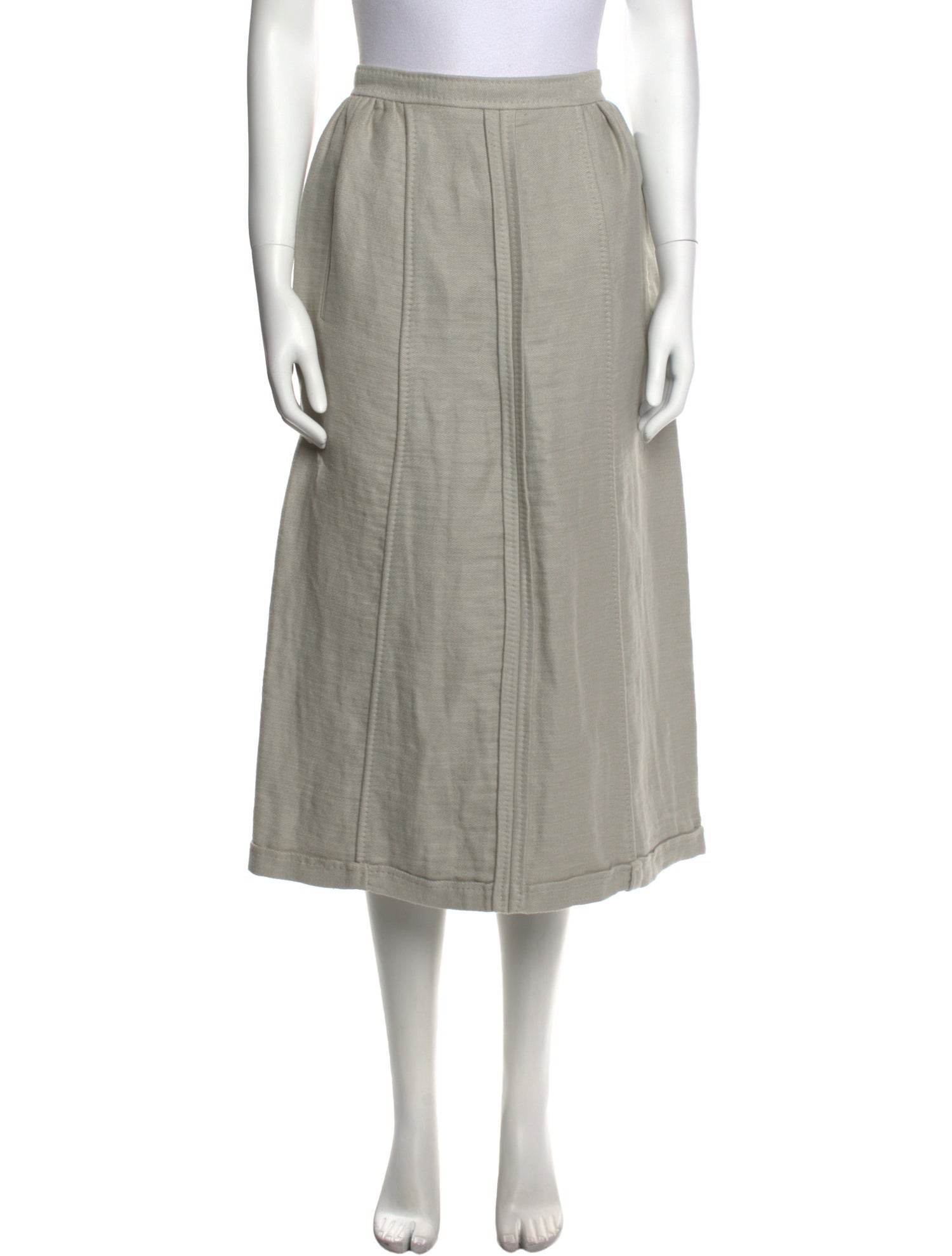 Bottega Veneta Linen Midi Length Skirt