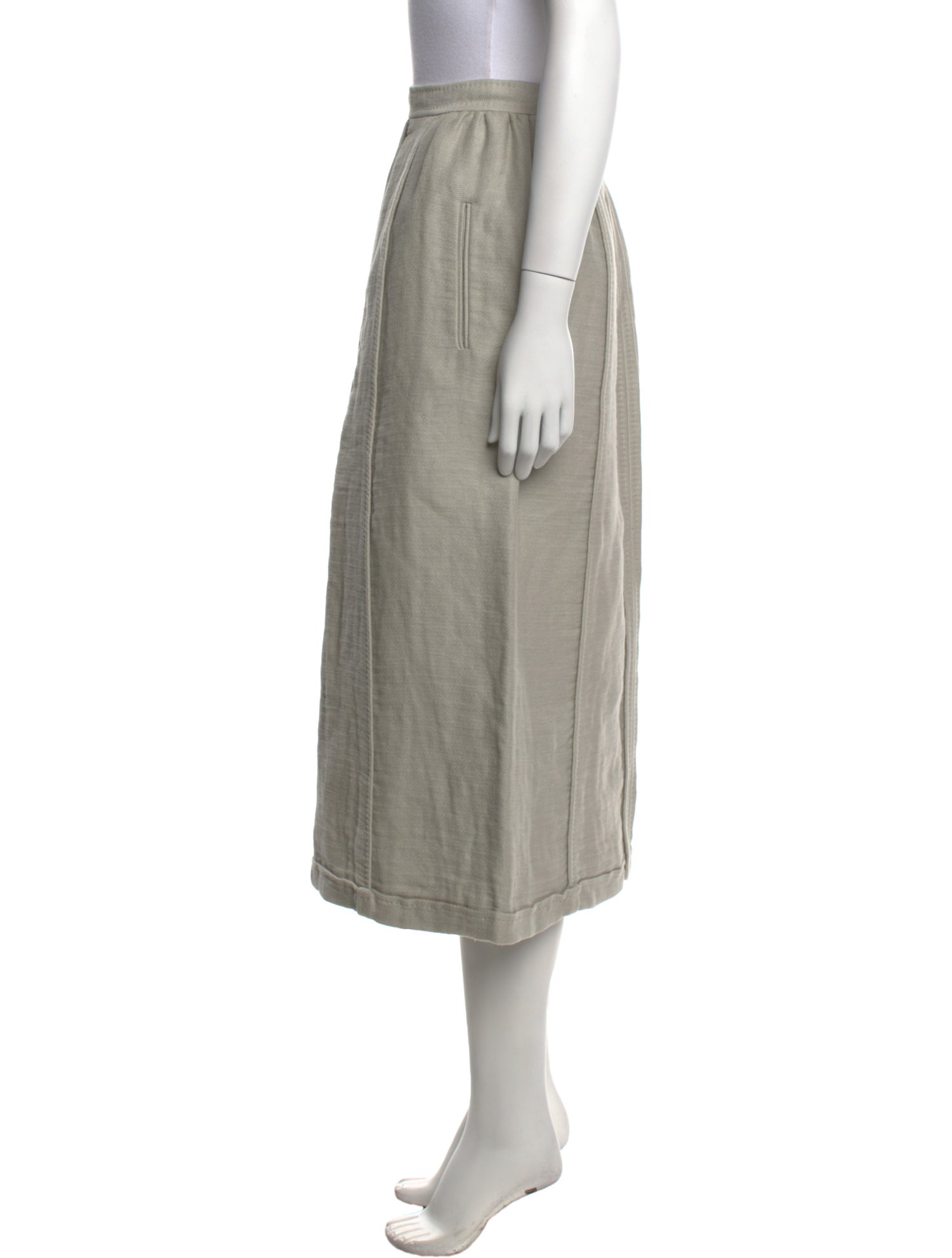 Bottega Veneta Linen Midi Length Skirt