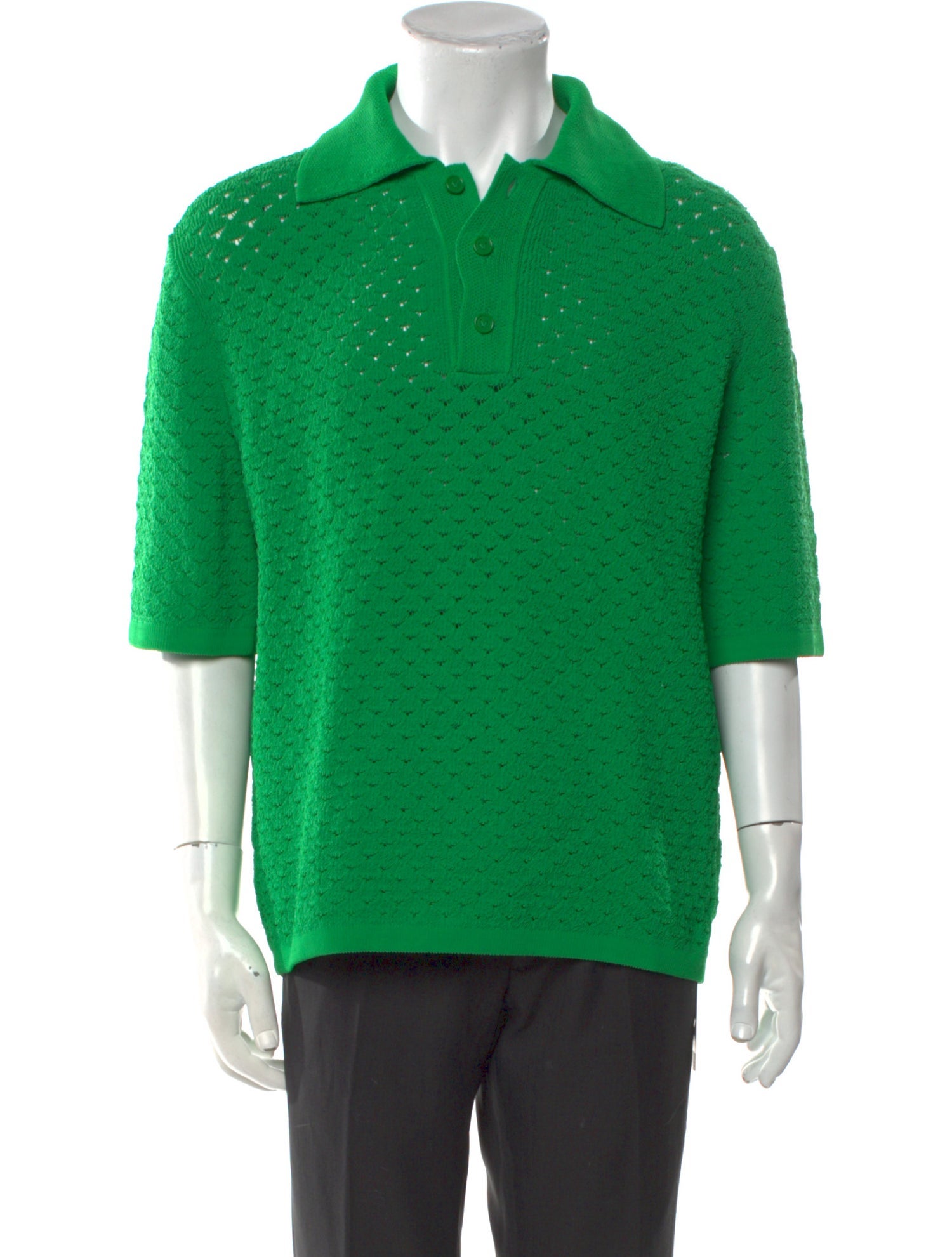 Bottega Veneta Crew Neck Short Sleeve Polo Shirt