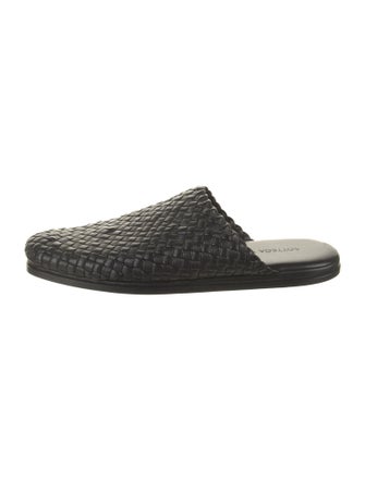 Bottega Veneta Intrecciato Weave Leather Slippers