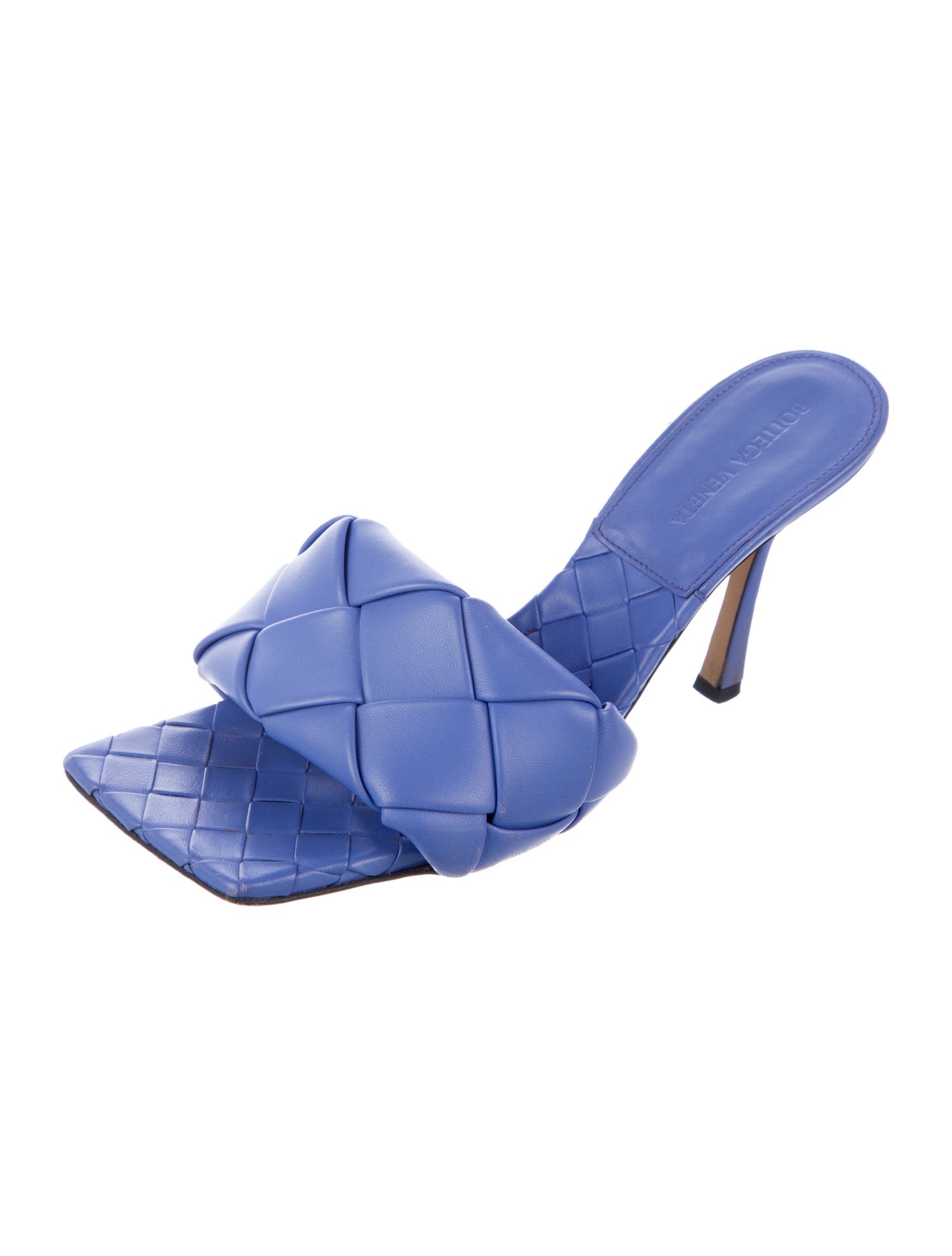 Bottega Veneta Intrecciato Weave Leather Slides