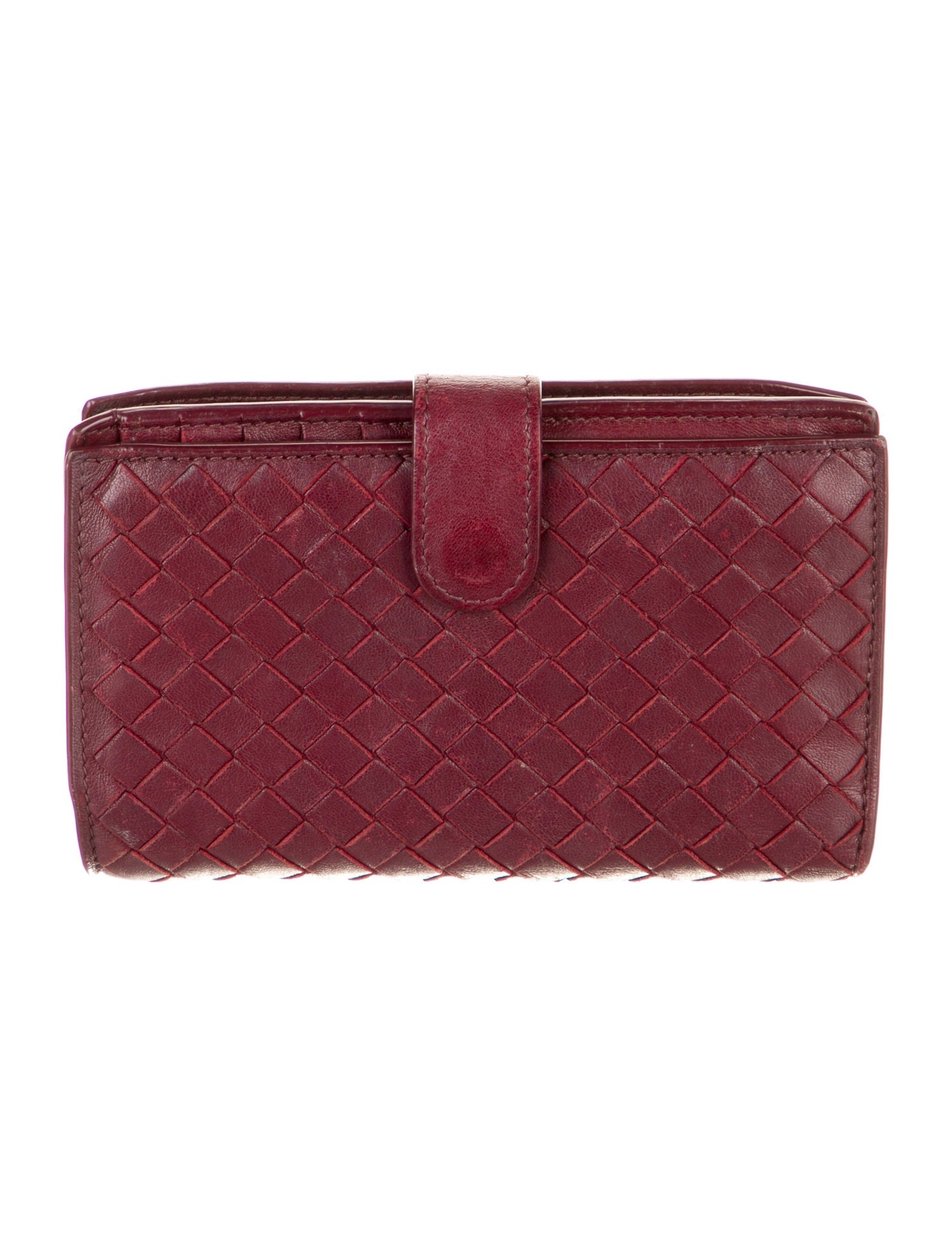 Bottega Veneta Intrecciato Weave Leather French Purse