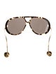 Bottega Veneta Aviator Tinted Sunglasses