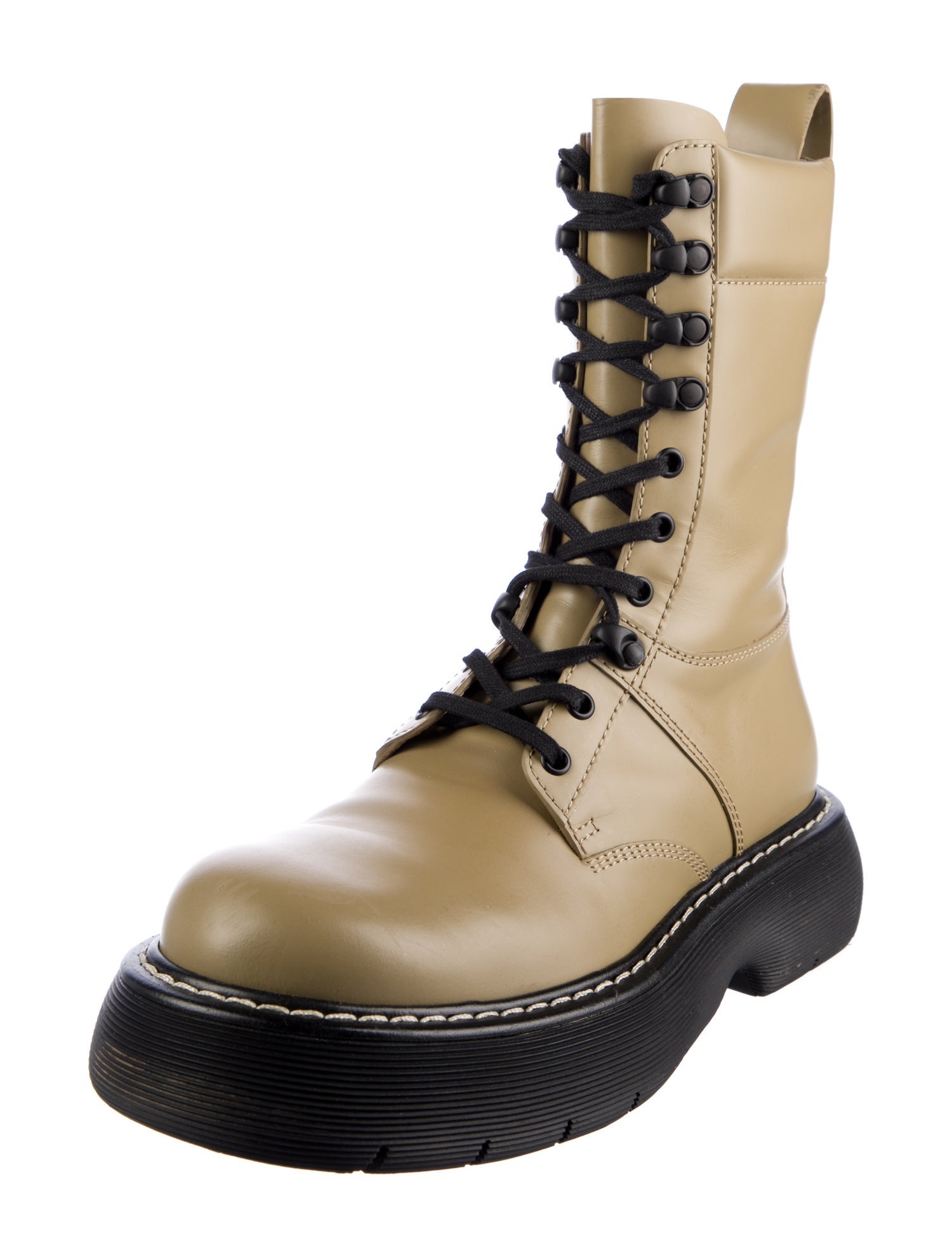 Bottega Veneta Leather Combat Boots