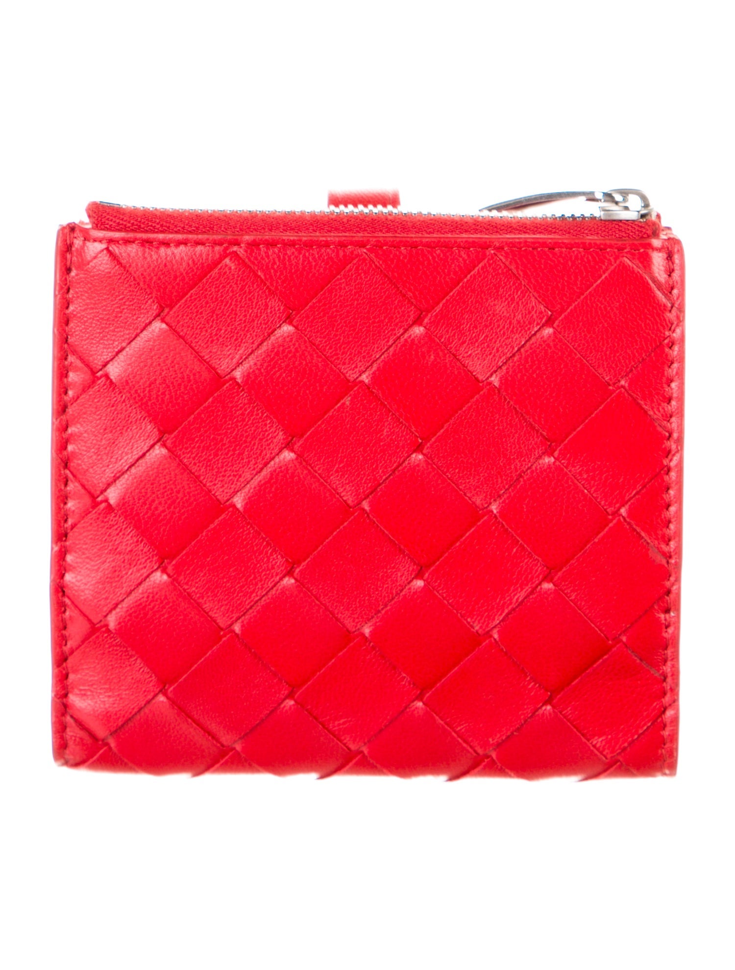 Bottega Veneta Intrecciato Weave Leather Compact Wallet