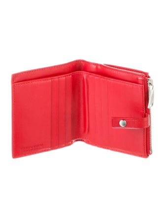 Bottega Veneta Intrecciato Weave Leather Compact Wallet
