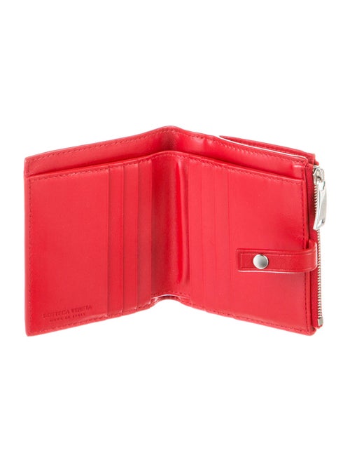 Bottega Veneta Intrecciato Weave Leather Compact Wallet