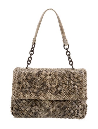 Bottega Veneta Snakeskin Shoulder Bag