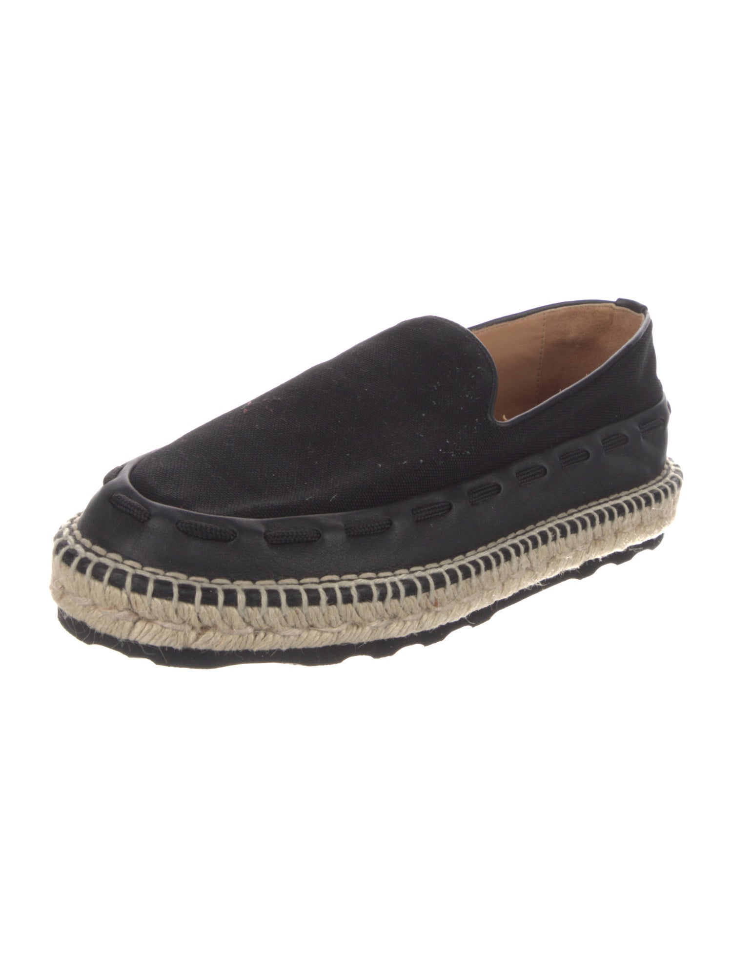 Bottega Veneta Canvas Leather Trim Embellishment Espadrilles