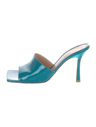 Bottega Veneta Patent Leather Cutout Accent Slides