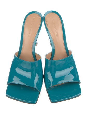 Bottega Veneta Patent Leather Cutout Accent Slides