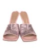 Bottega Veneta Satin Crystal Embellishments Slides