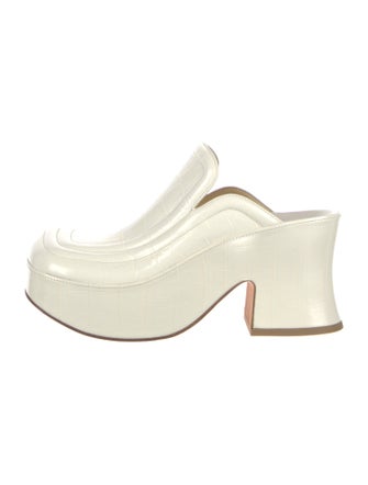 Bottega Veneta Embossed Leather Mules