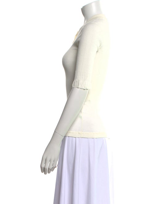 Bottega Veneta Mock Neck Three-Quarter Sleeve Polo