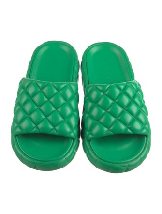 Bottega Veneta Quilted Pattern Leather Slides