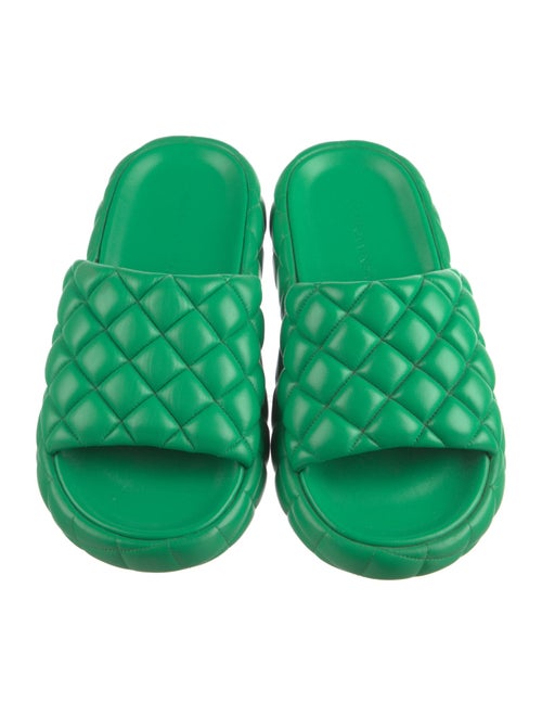 Bottega Veneta Quilted Pattern Leather Slides