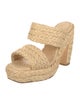 Bottega Veneta Straw Braided Accents Sandals