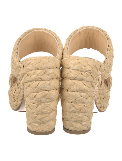 Bottega Veneta Straw Braided Accents Sandals
