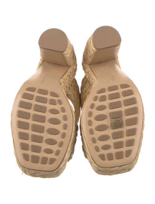 Bottega Veneta Straw Braided Accents Sandals