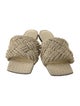 Bottega Veneta Intrecciato Weave Straw Slides