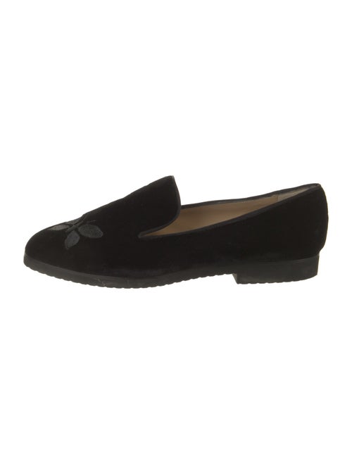 Bottega Veneta Velvet Embroidered Accent Loafers