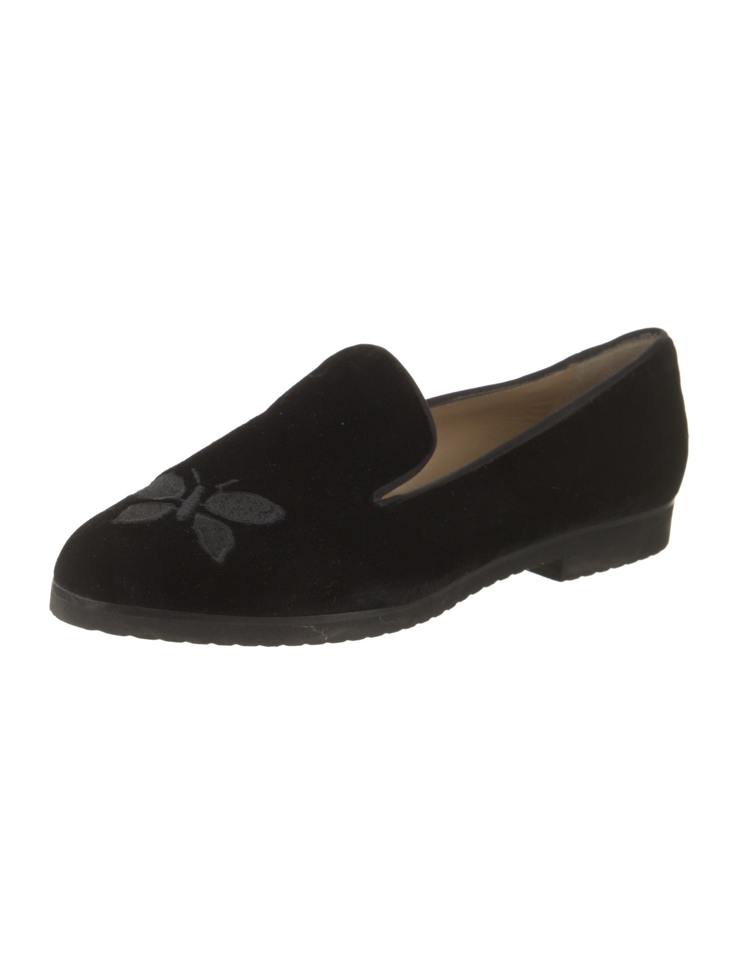 Bottega Veneta Velvet Embroidered Accent Loafers