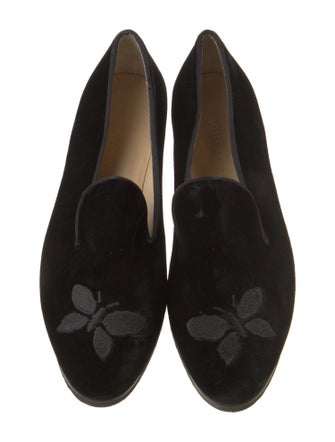 Bottega Veneta Velvet Embroidered Accent Loafers