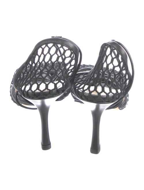 Bottega Veneta Mesh Leather Trim Embellishment D'Orsay Pumps