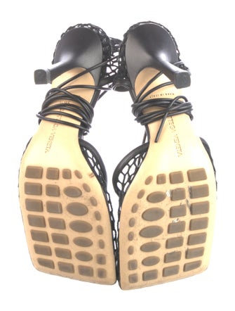 Bottega Veneta Mesh Leather Trim Embellishment D'Orsay Pumps