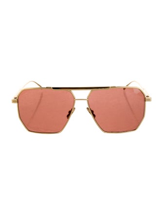 Bottega Veneta Aviator Tinted Sunglasses