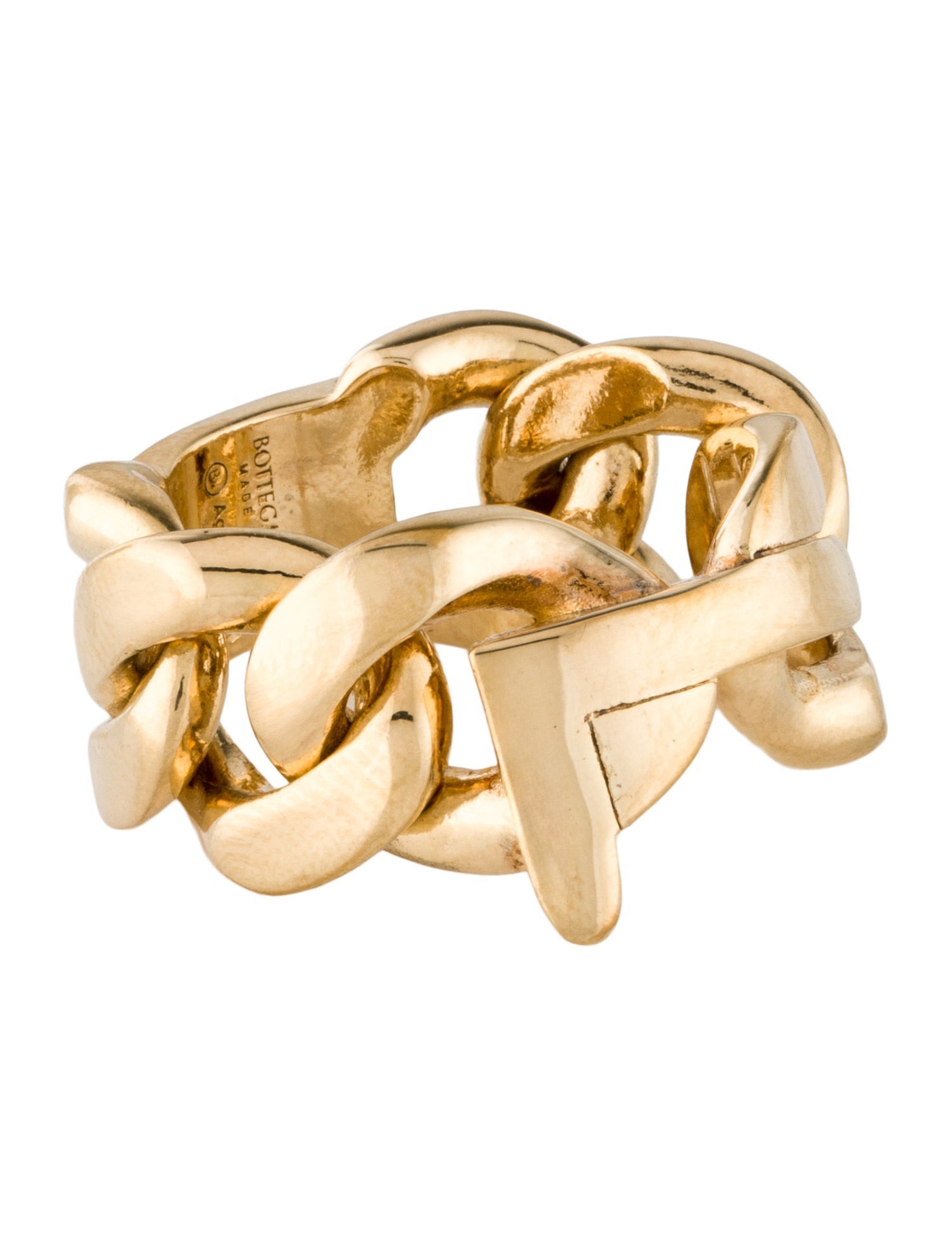 Bottega Veneta Alphabet 'L' Band Ring