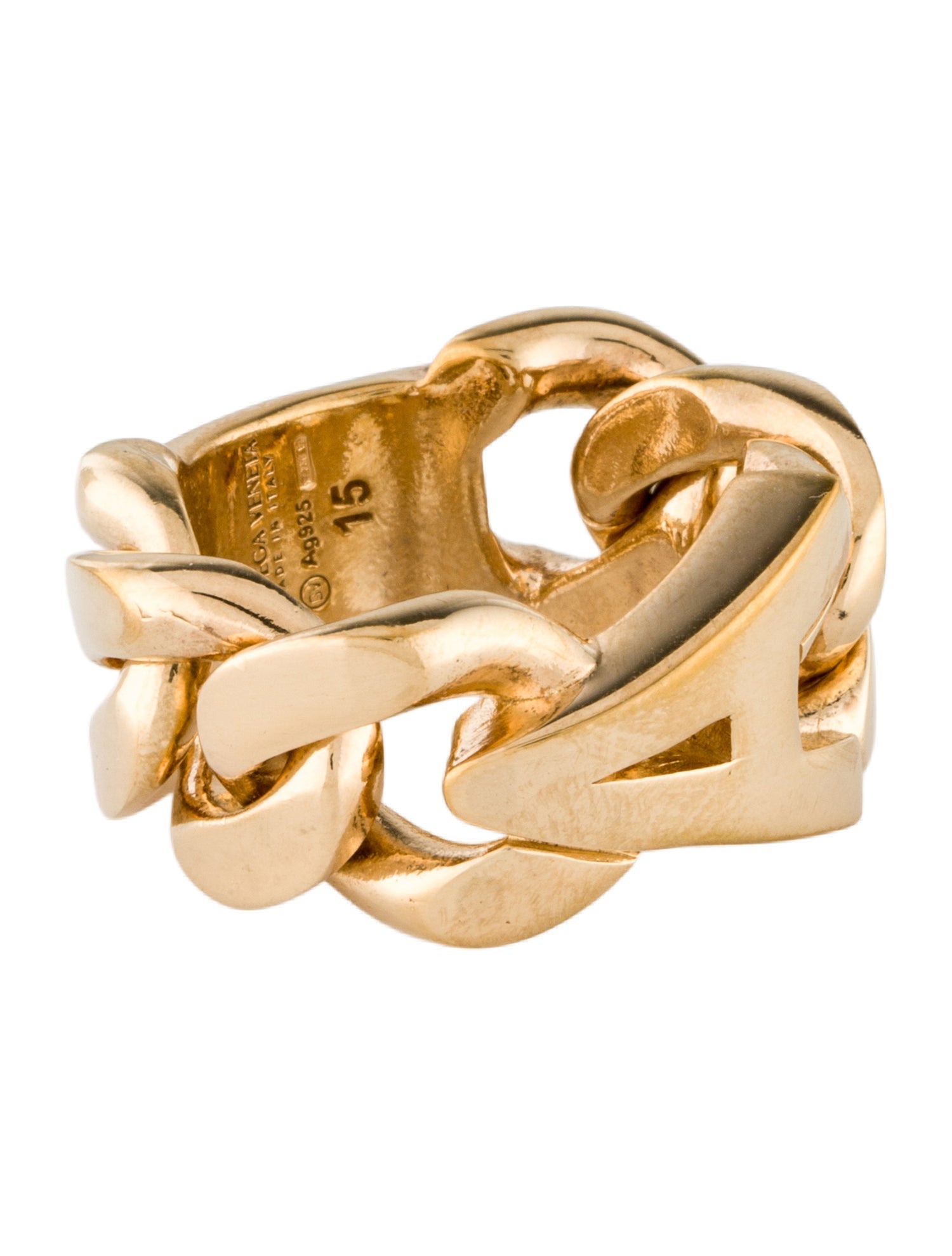 Bottega Veneta Alphabet 'A' Band Ring