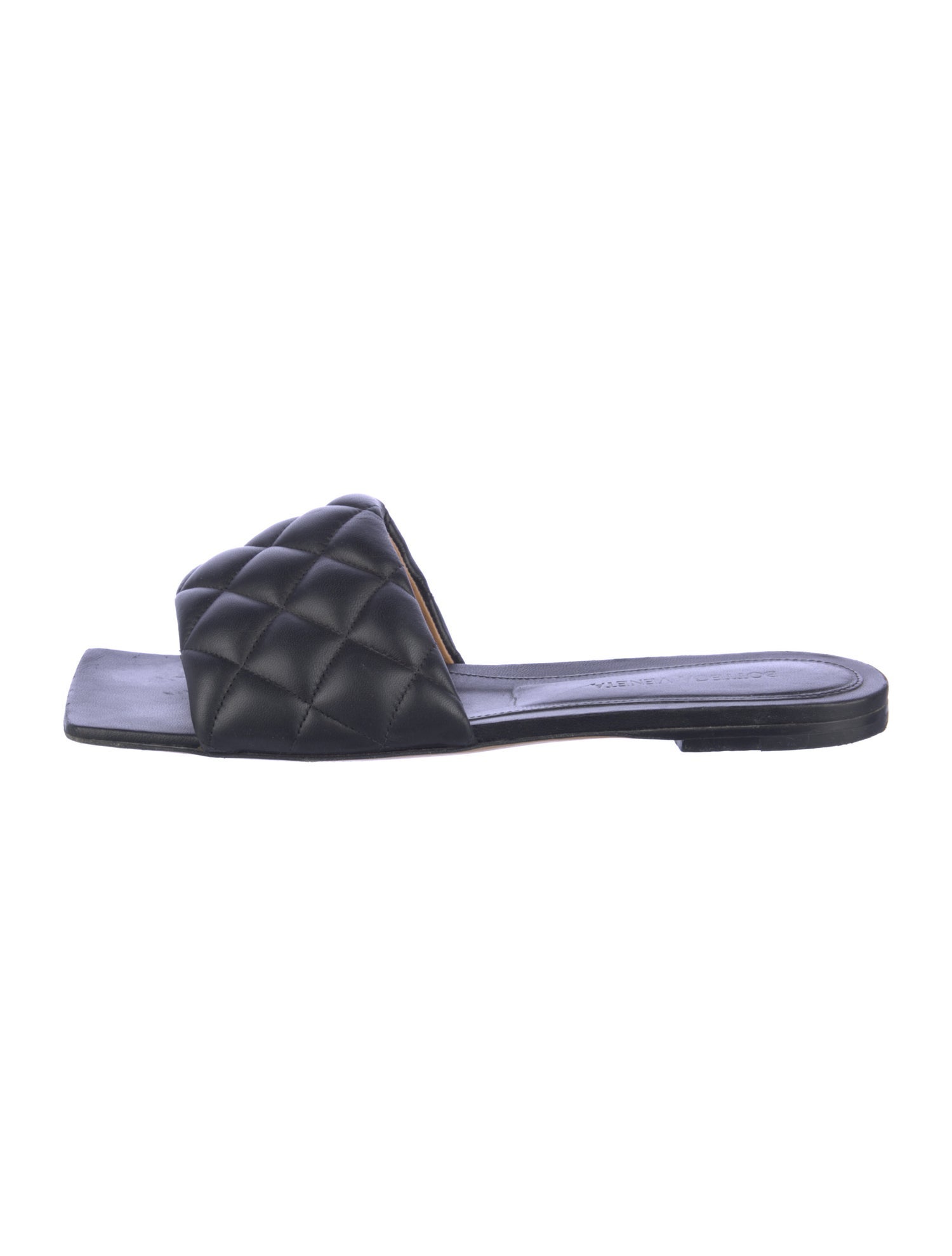 Bottega Veneta Quilted Pattern Leather Slides