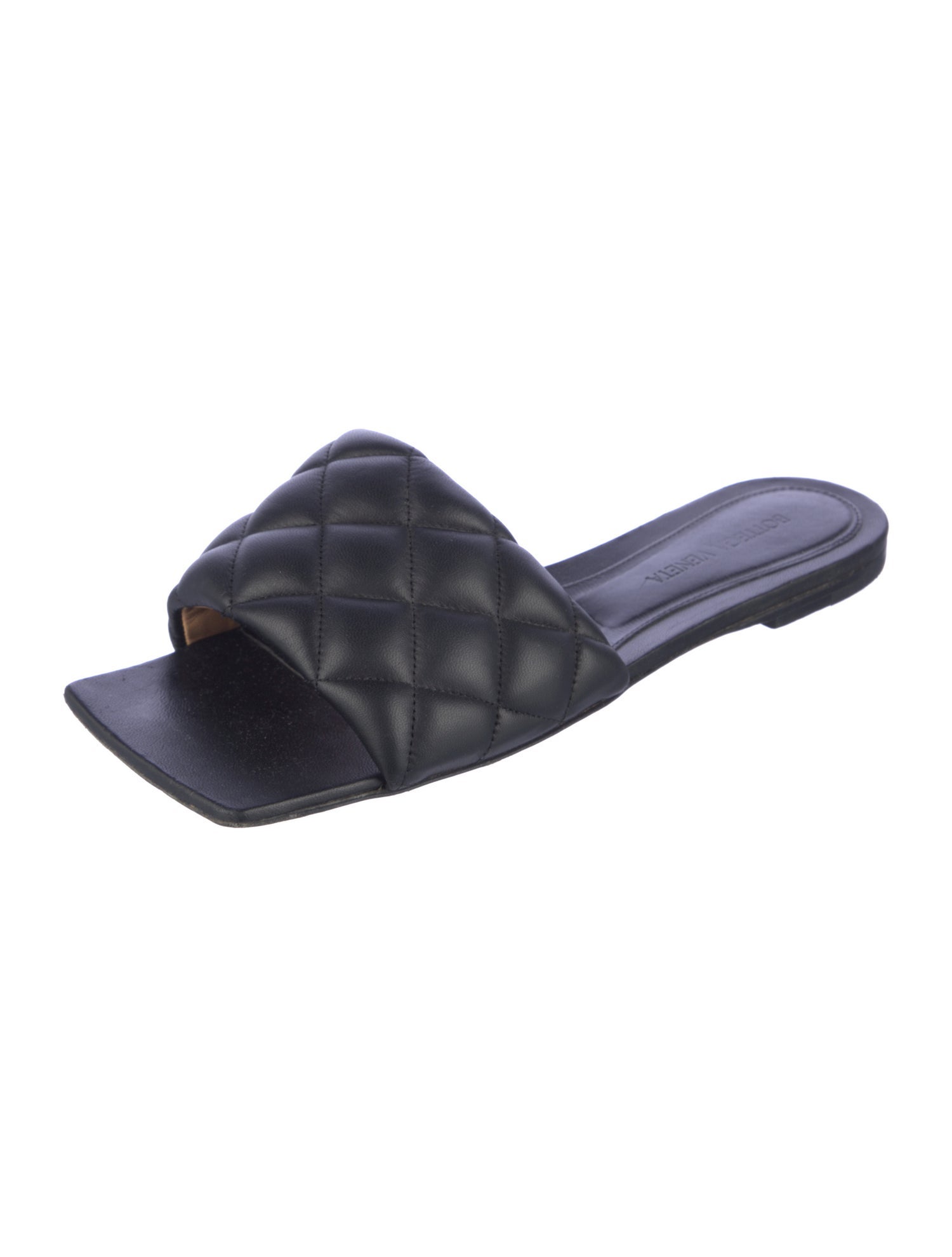 Bottega Veneta Quilted Pattern Leather Slides