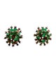 Bottega Veneta Enamel & Crystal Coral Reef Double-Side Stud Earrings