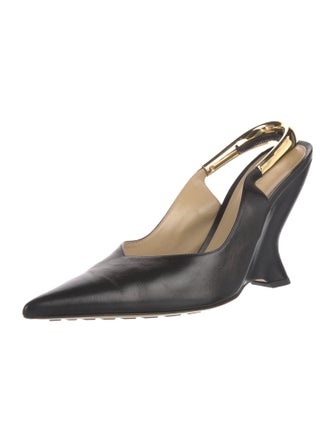 Bottega Veneta Leather Slingback Pumps