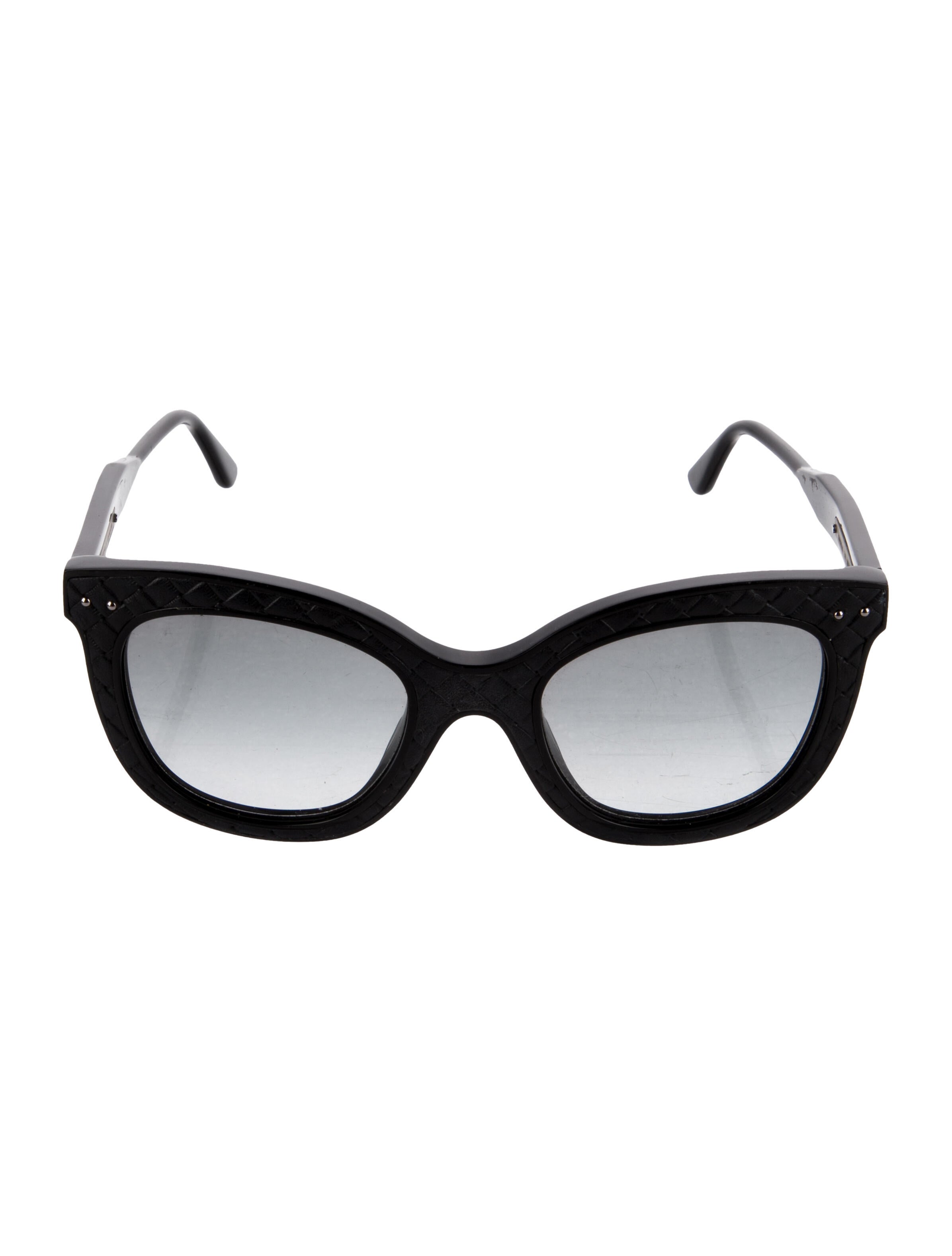 Bottega Veneta Intrecciato Weave Wayfarer Sunglasses