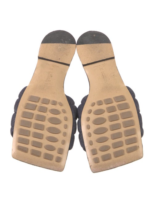 Bottega Veneta Quilted Pattern Denim Slides