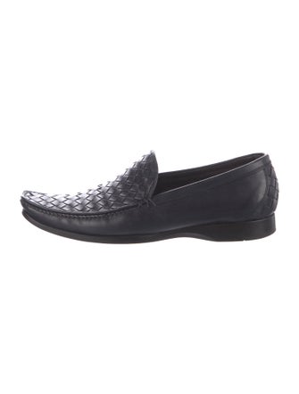 Bottega Veneta Intrecciato Weave Leather Loafers