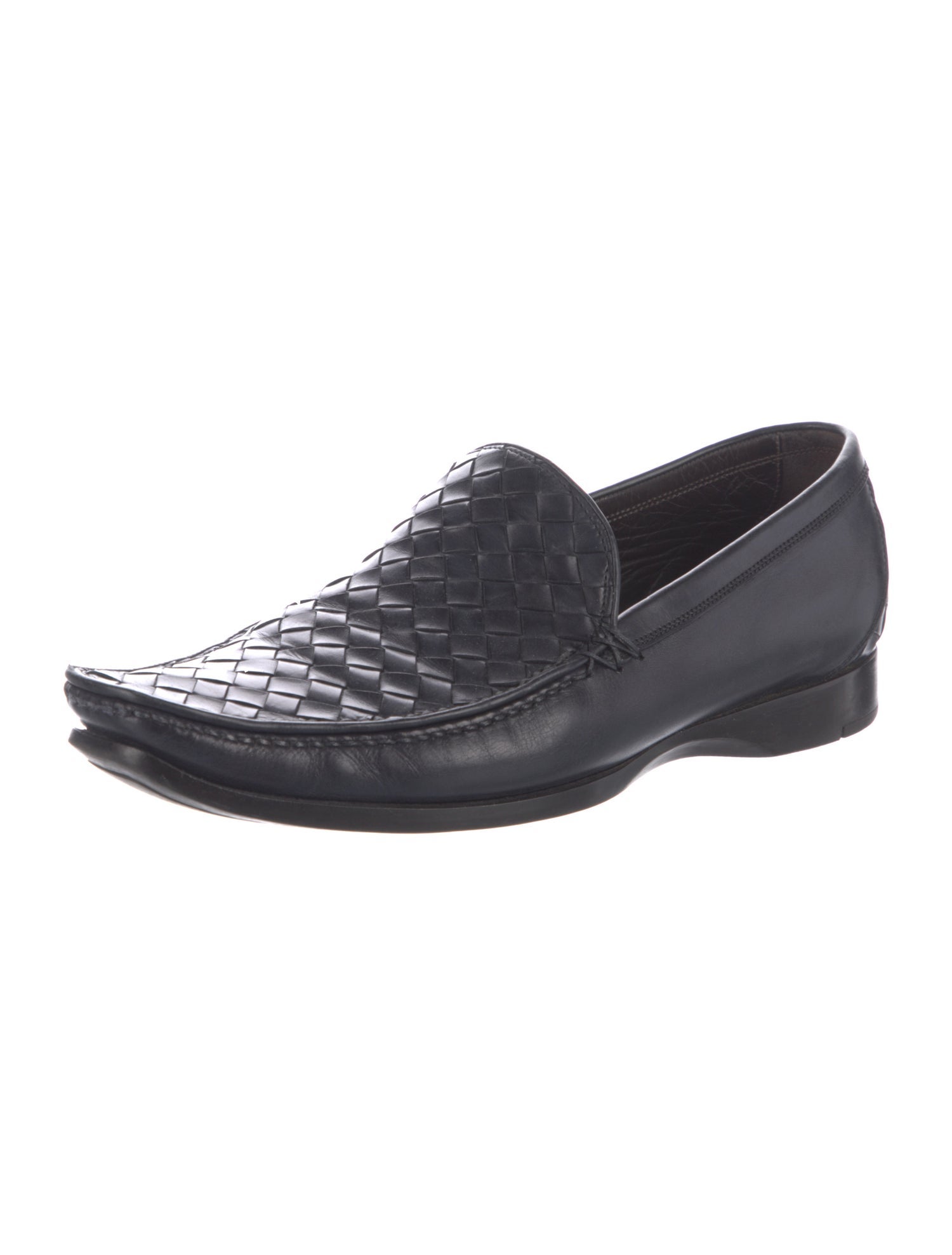 Bottega Veneta Intrecciato Weave Leather Loafers
