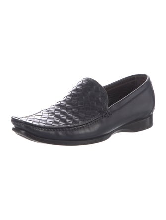 Bottega Veneta Intrecciato Weave Leather Loafers