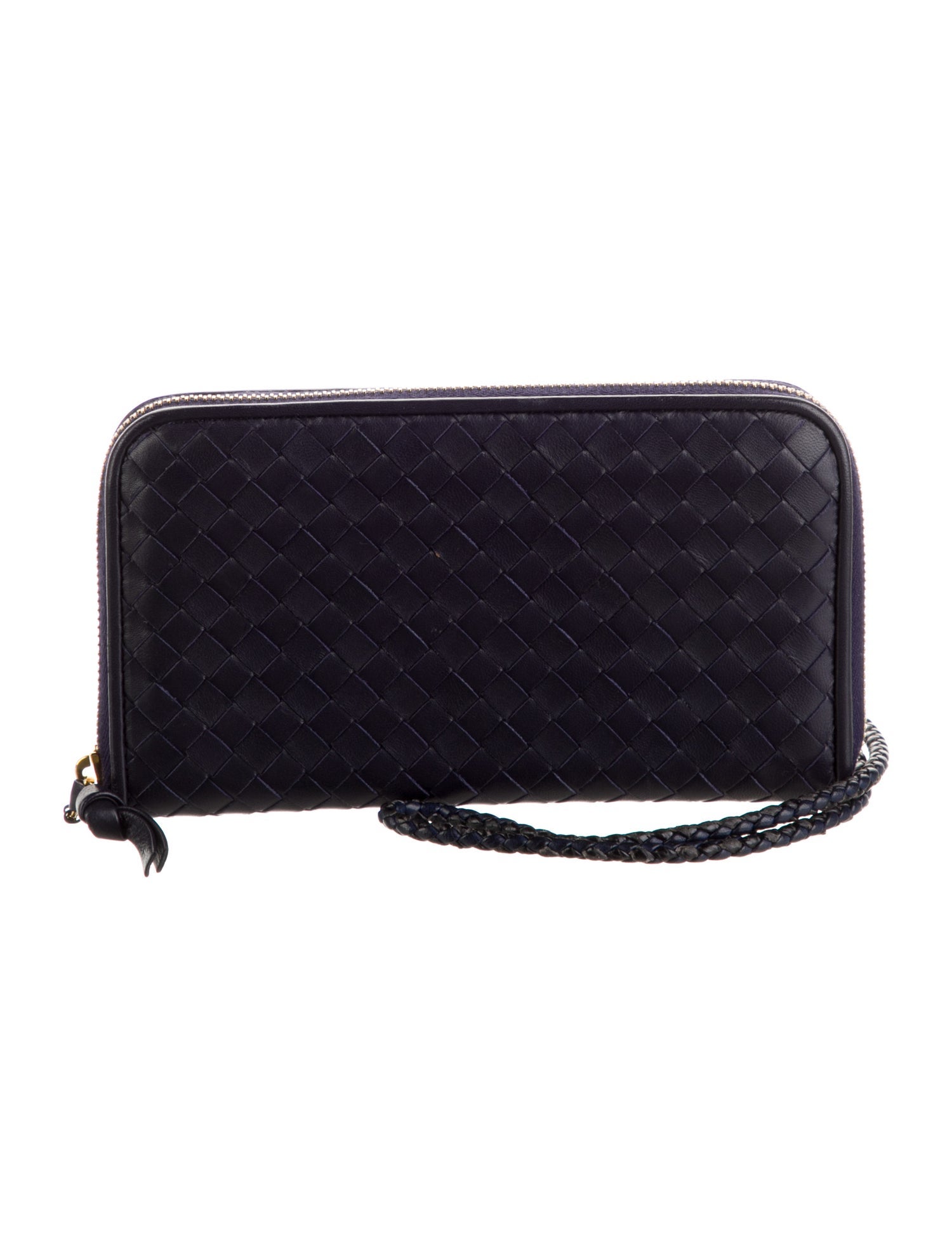 Bottega Veneta Intrecciato Weave Leather Wristlet