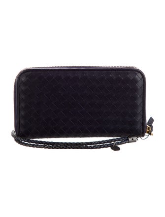 Bottega Veneta Intrecciato Weave Leather Wristlet