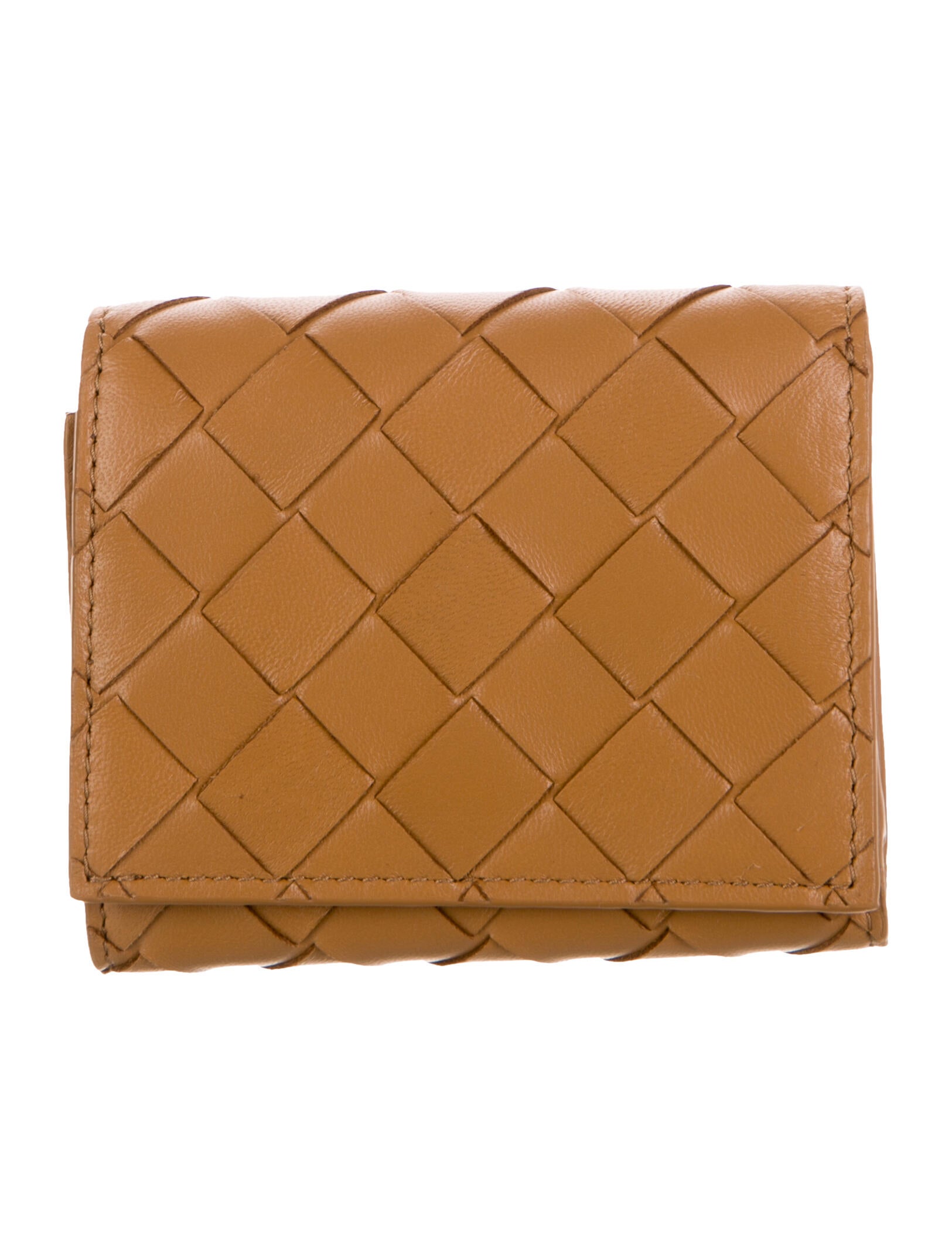 Bottega Veneta Intrecciato Weave Leather Compact Wallet