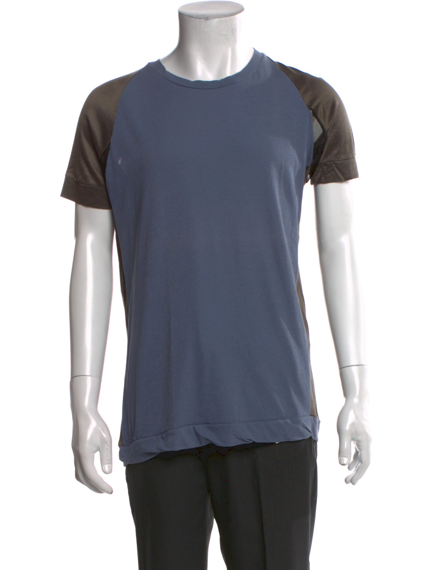 Bottega Veneta Colorblock Pattern Crew Neck T-Shirt
