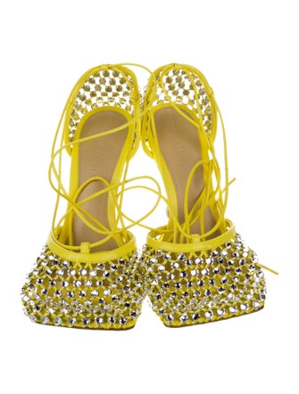 Bottega Veneta Mesh Crystal Embellishments D'Orsay Pumps