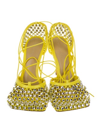 Bottega Veneta Mesh Crystal Embellishments D'Orsay Pumps
